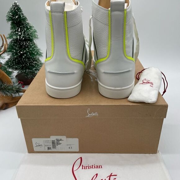 Men’s Christian, Louboutin Louis , Junior, high top sneaker, size 43 made Italy - Picture 7 of 7